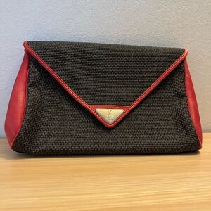 YSL Black and Red Clutch